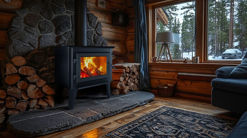 WP-300 Wood Stove 2.26 Cu.Ft Firebox 61,700 BTU 3,000 Sq. Ft. New